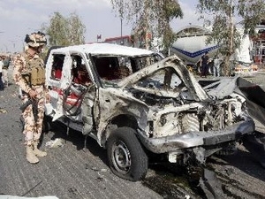 Hiện trường một vụ đánh bom ở Kirkuk, Bắc Iraq, ngày 22/9.